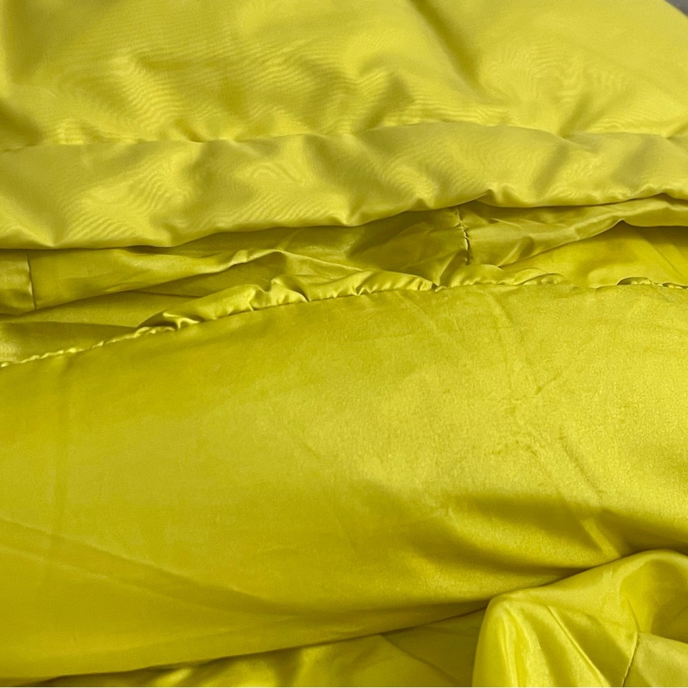 Women Winter Hooded Quilted Light Portable Down Coat Yellow Outerwear Size S/M - Picture 16 of 16